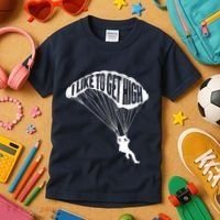 I Like To Get High Skydiver Parachutist Skydive Parachute Kids T-Shirt thumb 3