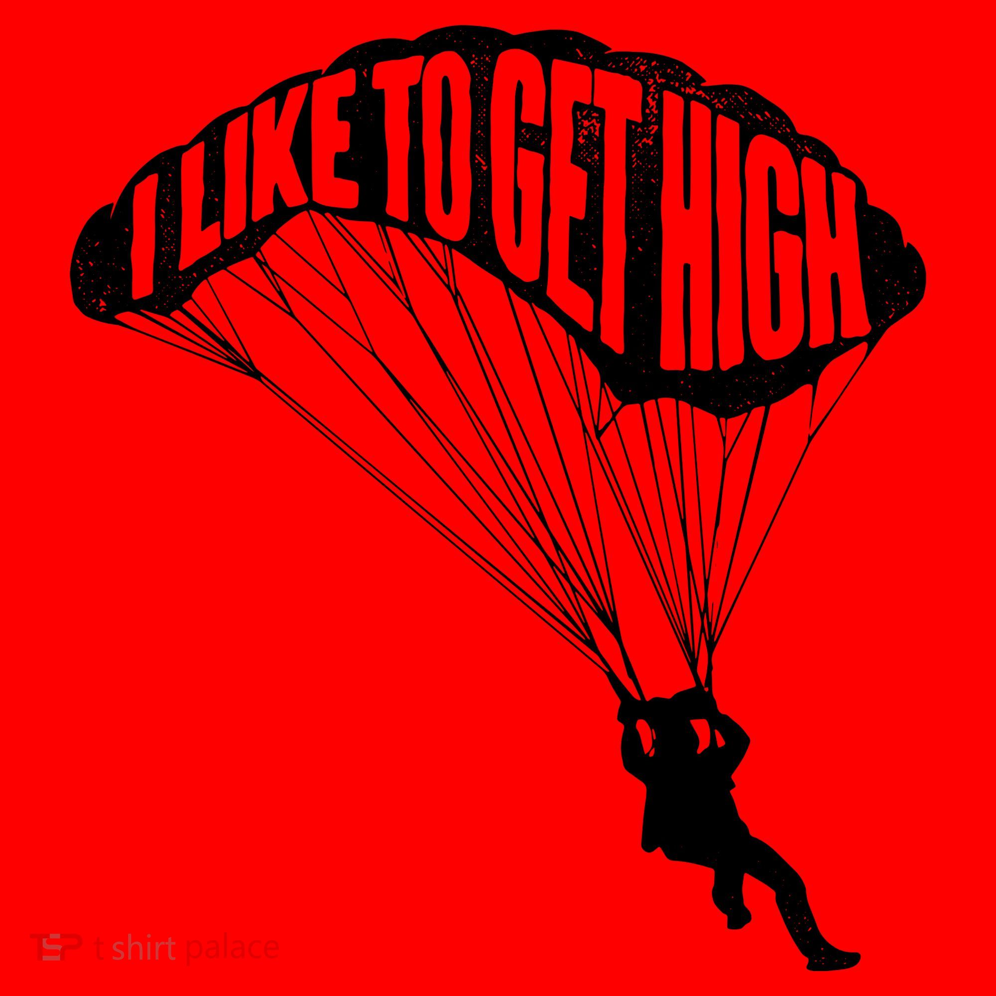 I Like To Get High Skydiver Parachutist Skydive Parachute Santa Hat