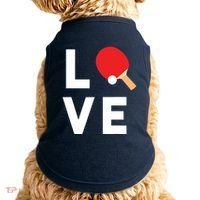 I Love Table Tennis Shirts Cute Funny Ping Pong Gift Idea Doggie Tank thumb 0