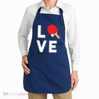 I Love Table Tennis Shirts Cute Funny Ping Pong Gift Idea Apron thumb 2