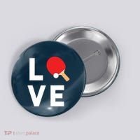 I Love Table Tennis Shirts Cute Funny Ping Pong Gift Idea Button thumb 0