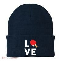I Love Table Tennis Shirts Cute Funny Ping Pong Gift Idea Beanie thumb 0