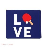 I Love Table Tennis Shirts Cute Funny Ping Pong Gift Idea Mousepad thumb 0