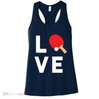 I Love Table Tennis Shirts Cute Funny Ping Pong Gift Idea Women's Tank Top thumb 0