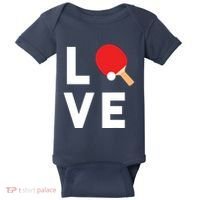 I Love Table Tennis Shirts Cute Funny Ping Pong Gift Idea Baby Bodysuit thumb 0