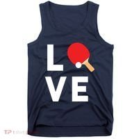 I Love Table Tennis Shirts Cute Funny Ping Pong Gift Idea Tank Top thumb 0