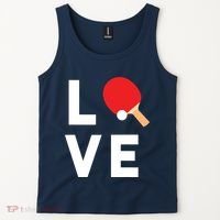 I Love Table Tennis Shirts Cute Funny Ping Pong Gift Idea Tank Top thumb 2
