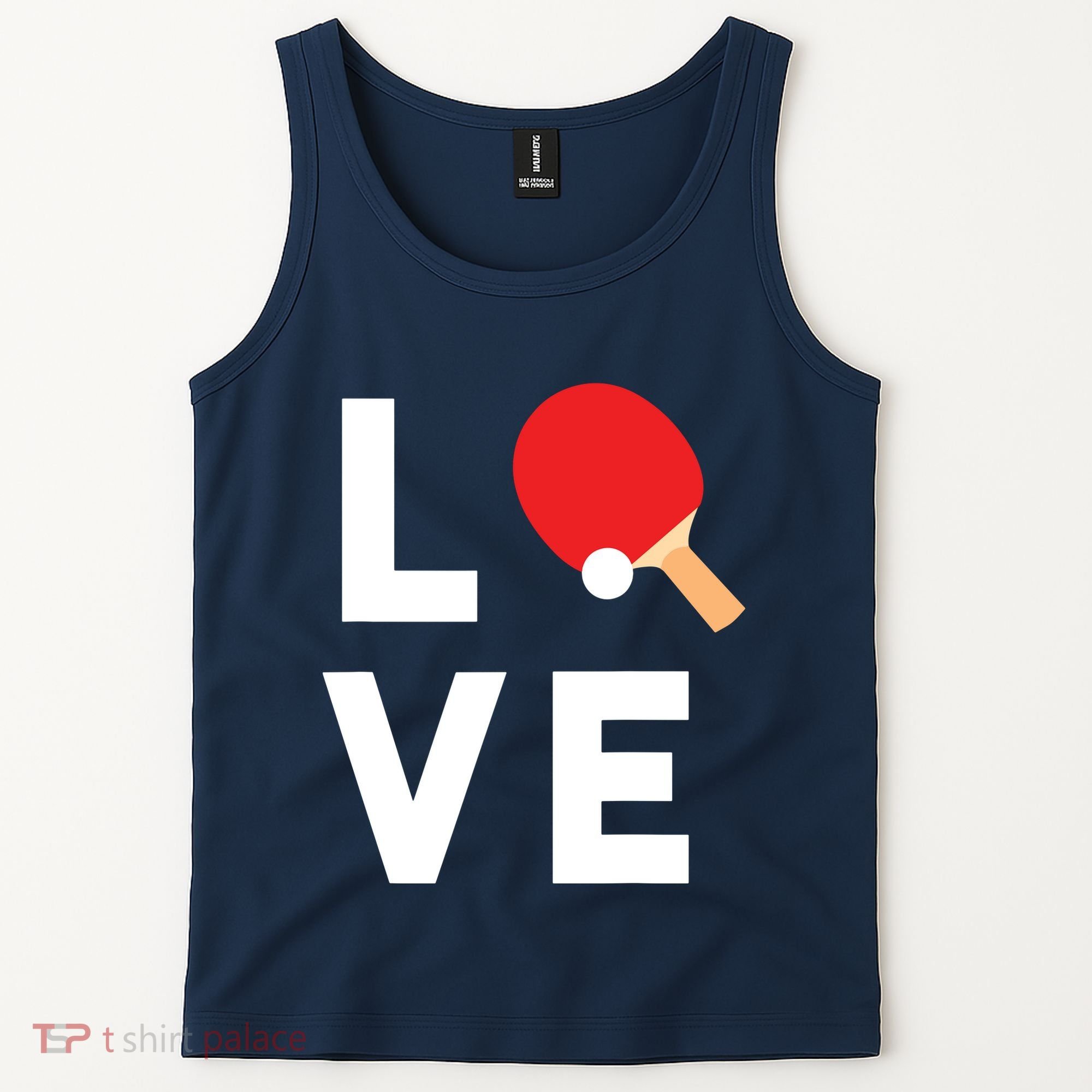 I Love Table Tennis Shirts Cute Funny Ping Pong Gift Idea Tank Top