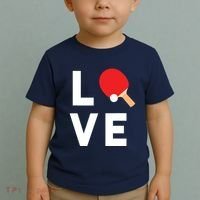 I Love Table Tennis Shirts Cute Funny Ping Pong Gift Idea Toddler T-Shirt thumb 2