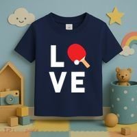 I Love Table Tennis Shirts Cute Funny Ping Pong Gift Idea Toddler T-Shirt thumb 3