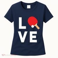 I Love Table Tennis Shirts Cute Funny Ping Pong Gift Idea Women's T-Shirt thumb 0