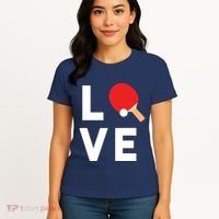 I Love Table Tennis Shirts Cute Funny Ping Pong Gift Idea Women's T-Shirt thumb 4