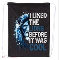 I Liked The Lions Before It Was Cool Drawstring Bag thumb 0