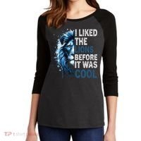 I Liked The Lions Before It Was Cool Women's Tri-Blend 3/4-Sleeve Raglan Shirt thumb 2