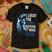 I Liked The Lions Before It Was Cool Kids T-Shirt thumb 3
