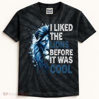 I Liked The Lions Before It Was Cool Kids Tie-Dye T-Shirt thumb 0
