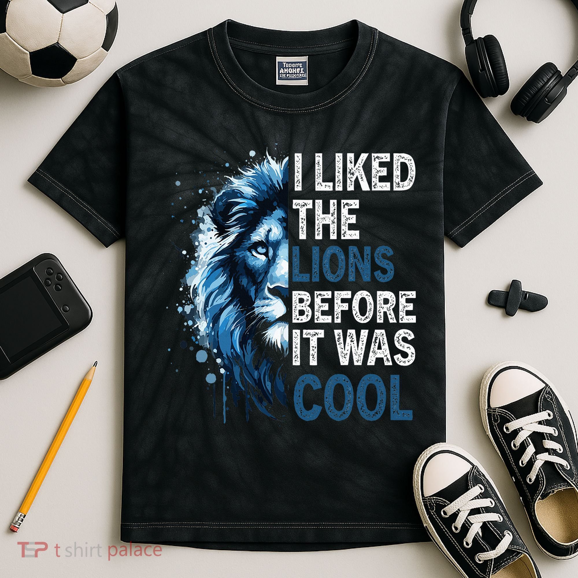 I Liked The Lions Before It Was Cool Kids Tie-Dye T-Shirt