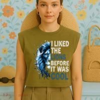 I Liked The Lions Before It Was Cool Garment-Dyed Women's Muscle Tee thumb 4