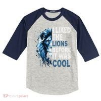 I Liked The Lions Before It Was Cool Kids Colorblock Raglan Jersey thumb 0