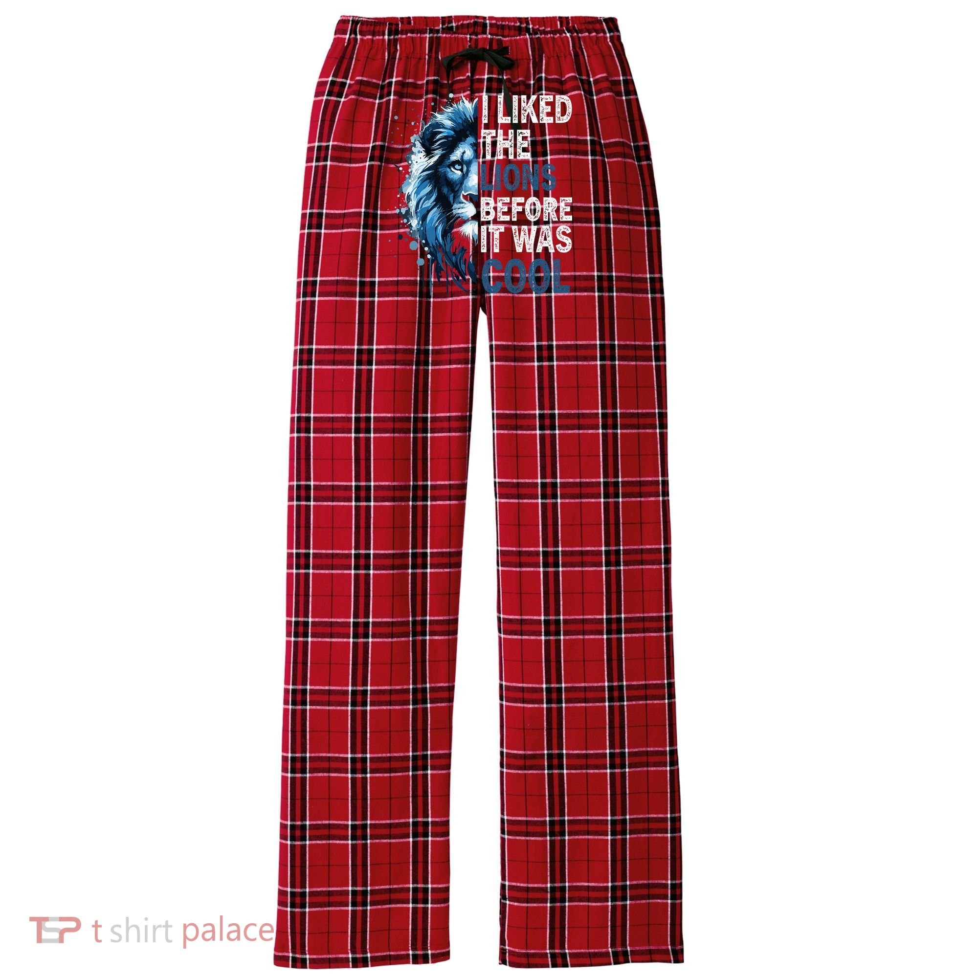 I Liked The Lions Before It Was Cool Women's Flannel Plaid Pajama Pants