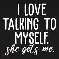 I Love Talking To Myself She Gets Me Funny Women's Hoodie thumb 2