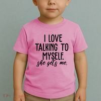 I Love Talking To Myself She Gets Me Funny Toddler T-Shirt thumb 2