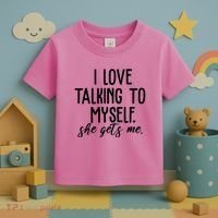 I Love Talking To Myself She Gets Me Funny Toddler T-Shirt thumb 3