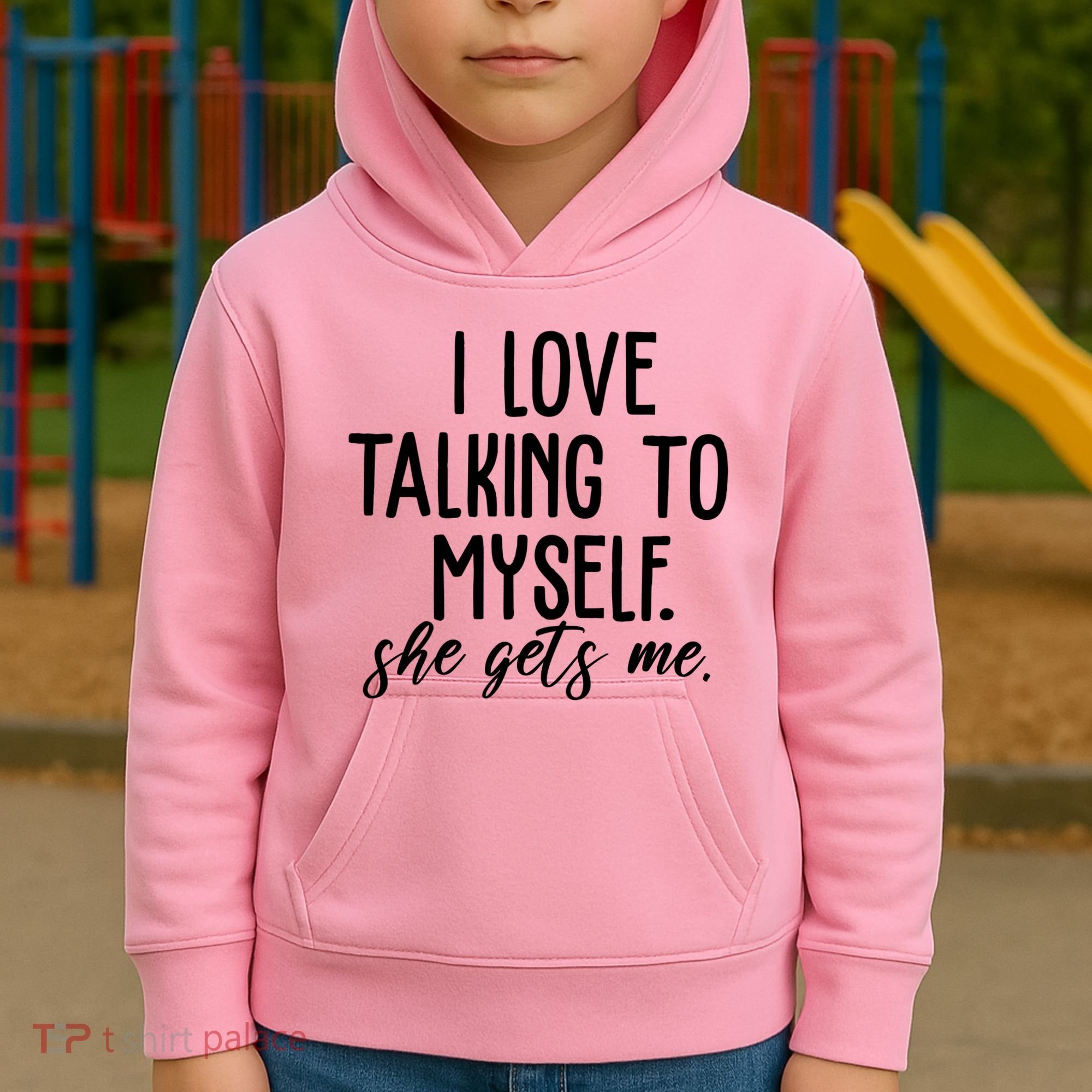 I Love Talking To Myself She Gets Me Funny Kids Hoodie