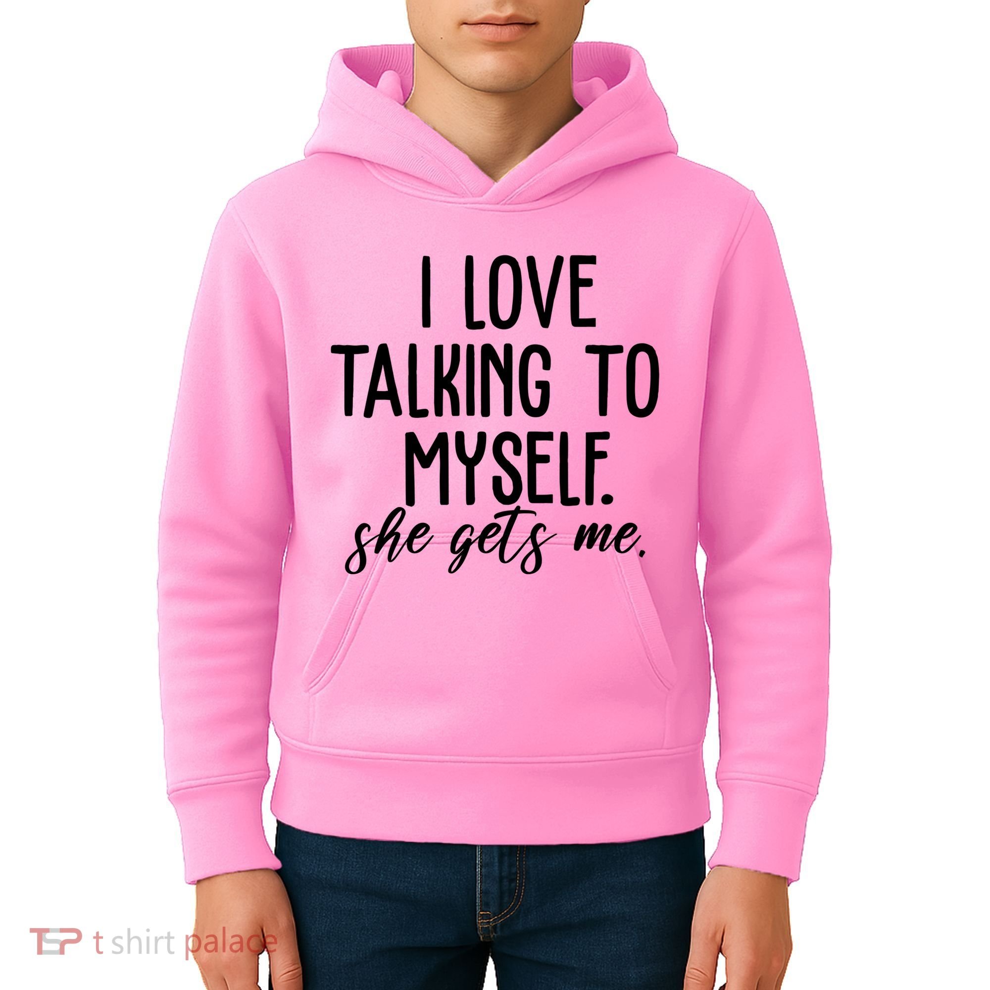 I Love Talking To Myself She Gets Me Funny Kids Hoodie