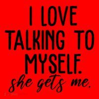 I Love Talking To Myself She Gets Me Funny Santa Hat thumb 1