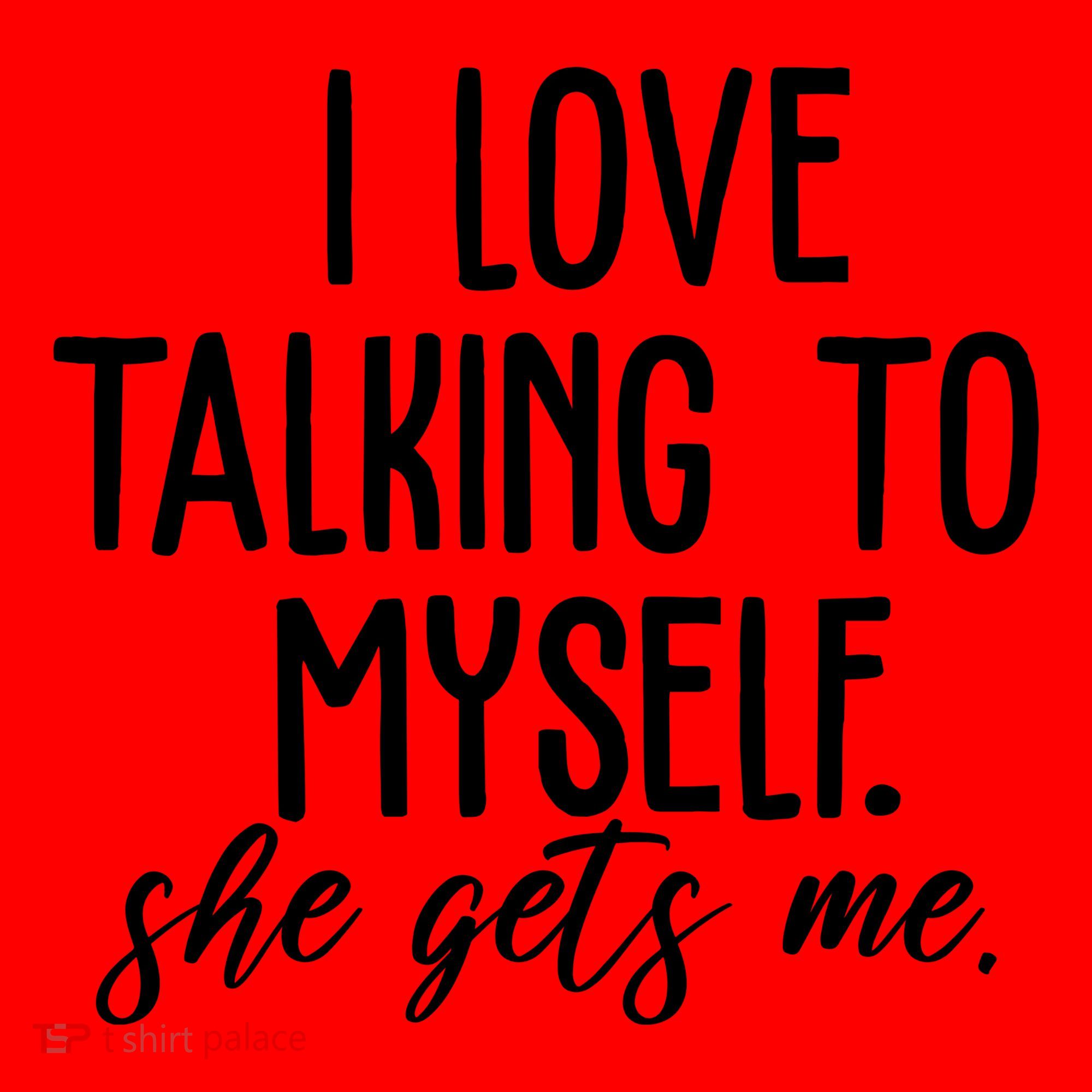 I Love Talking To Myself She Gets Me Funny Santa Hat