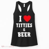 I Love Titties And Beer Funny Tittes And Beer Lovers Women's Tank Top thumb 0