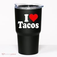I LOVE TACOS I HEART TACOS Tumbler thumb 0