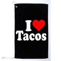 I LOVE TACOS I HEART TACOS Golf Towel thumb 0