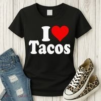 I LOVE TACOS I HEART TACOS Women's T-Shirt thumb 3