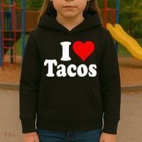I LOVE TACOS I HEART TACOS Kids Hoodie thumb 3