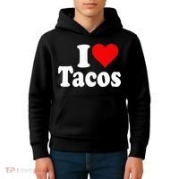 I LOVE TACOS I HEART TACOS Kids Hoodie thumb 4