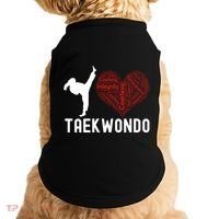 I Love Taekwondo Black Belt Funny Gift Doggie Tank thumb 0