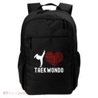 I Love Taekwondo Black Belt Funny Gift Backpack thumb 0