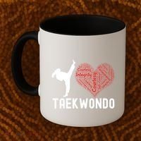I Love Taekwondo Black Belt Funny Gift Coffee Mug thumb 2