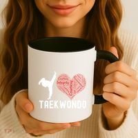 I Love Taekwondo Black Belt Funny Gift Coffee Mug thumb 3