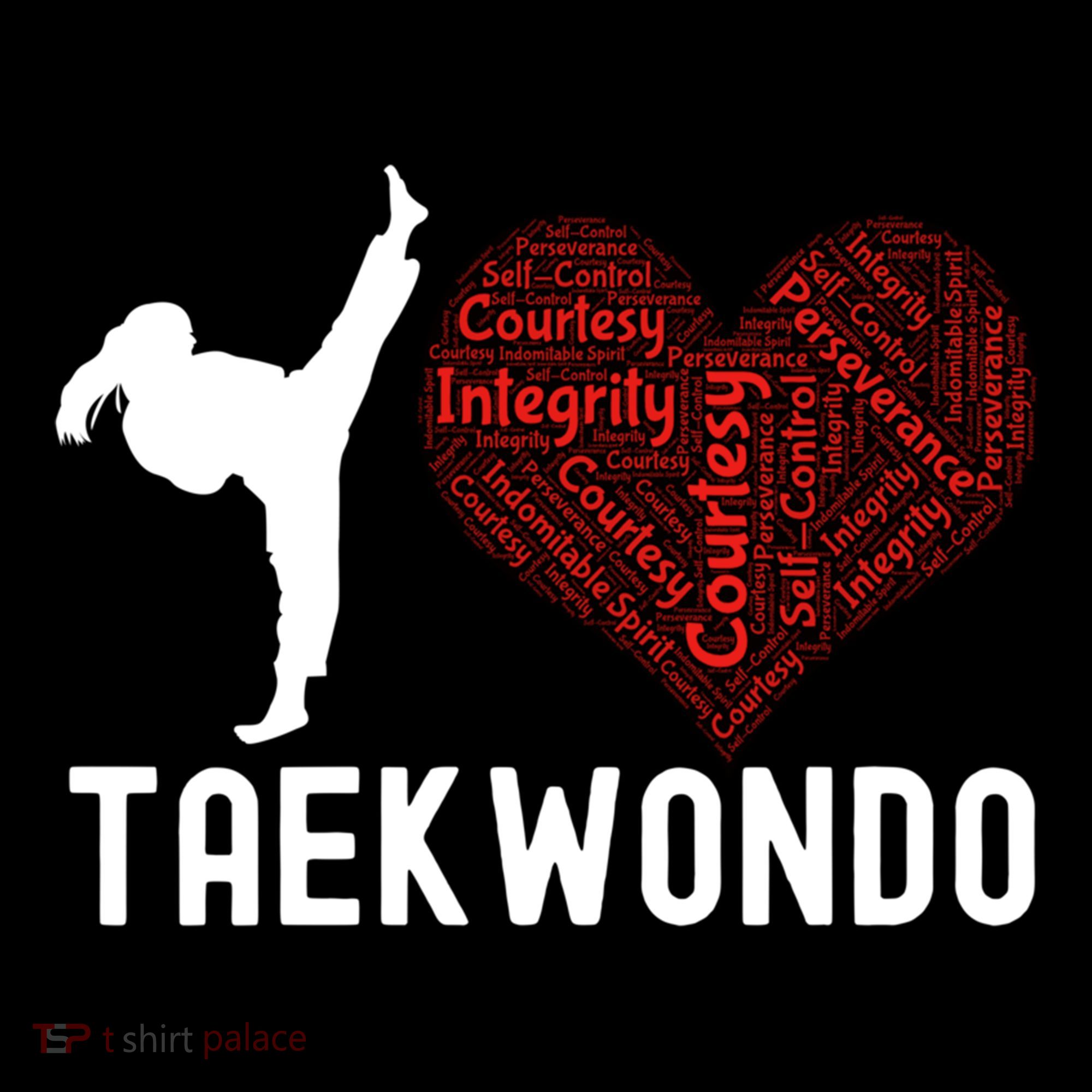 I Love Taekwondo Black Belt Funny Gift Coffee Mug