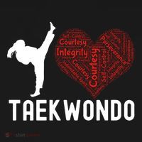 I Love Taekwondo Black Belt Funny Gift Women's Hoodie thumb 2