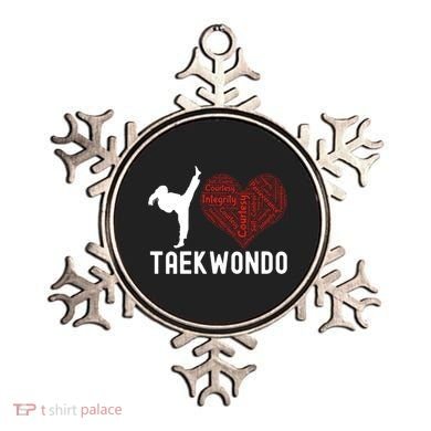 I Love Taekwondo Black Belt Funny Gift Ornament
