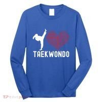 I Love Taekwondo Black Belt Funny Gift Long Sleeve Shirt thumb 0