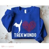 I Love Taekwondo Black Belt Funny Gift Sweatshirt thumb 2