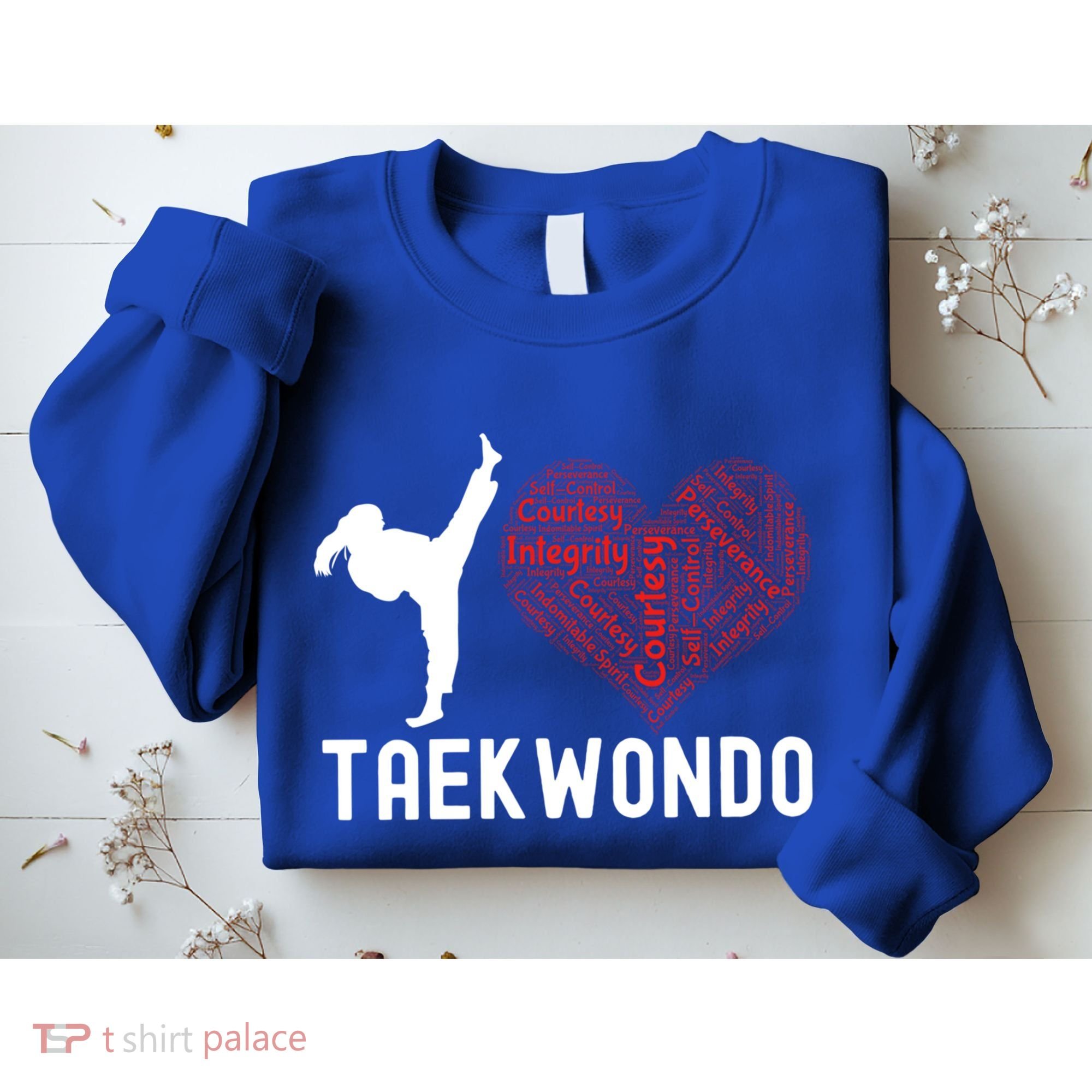 I Love Taekwondo Black Belt Funny Gift Sweatshirt