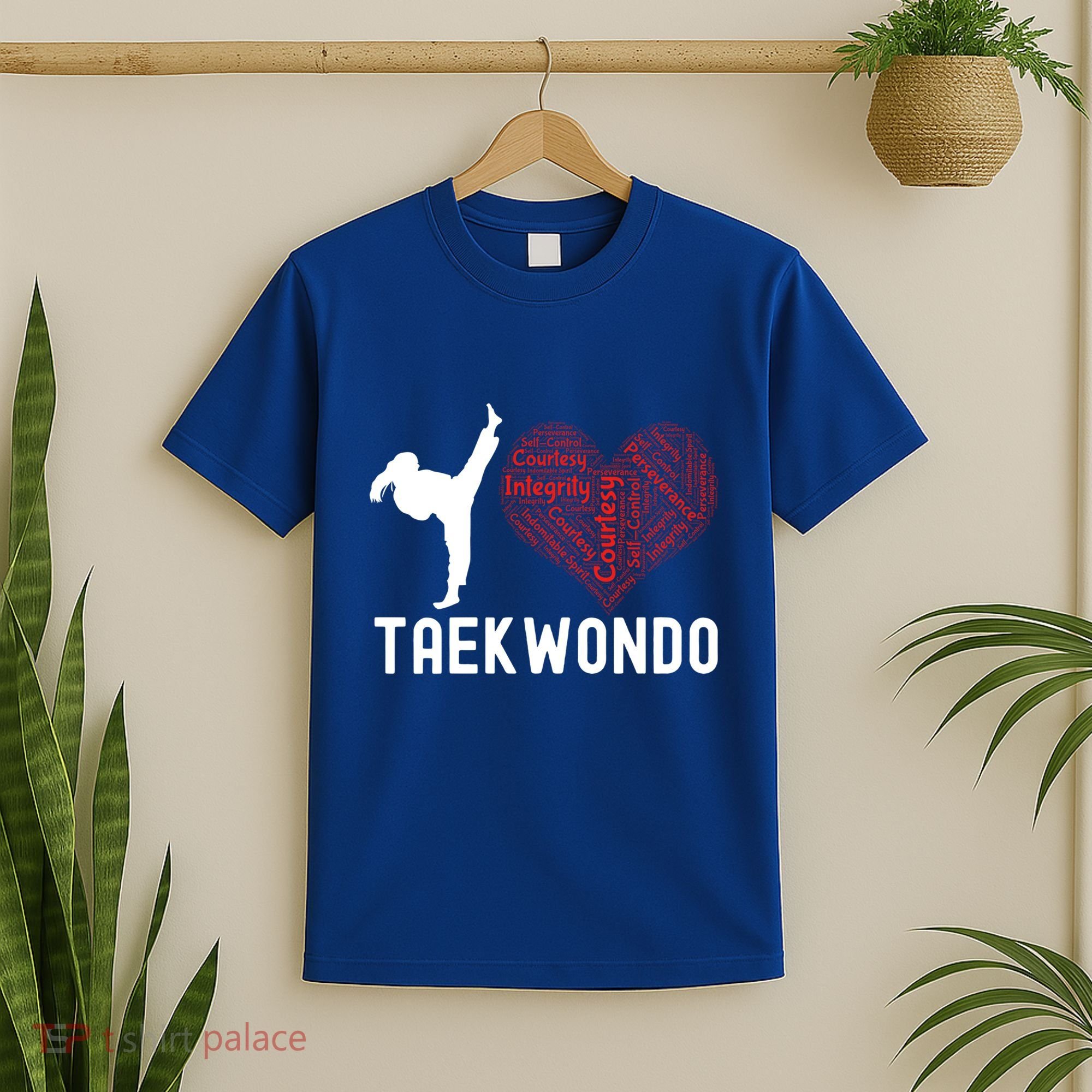 I Love Taekwondo Black Belt Funny Gift T-Shirt