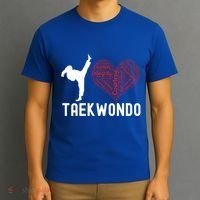 I Love Taekwondo Black Belt Funny Gift T-Shirt thumb 3