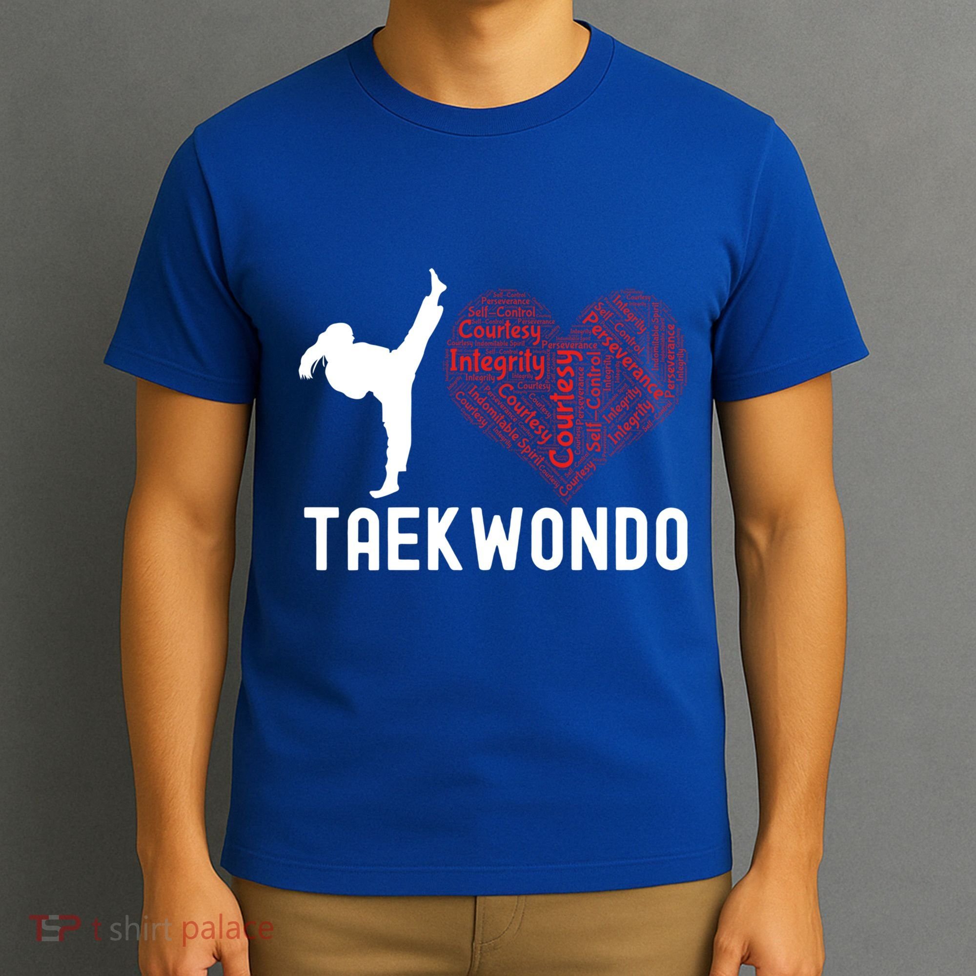 I Love Taekwondo Black Belt Funny Gift T-Shirt